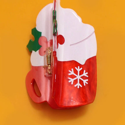 CHRISTMAS TREE SANTA SNOWMAN HAIR CLAW CLIPS | 40H939