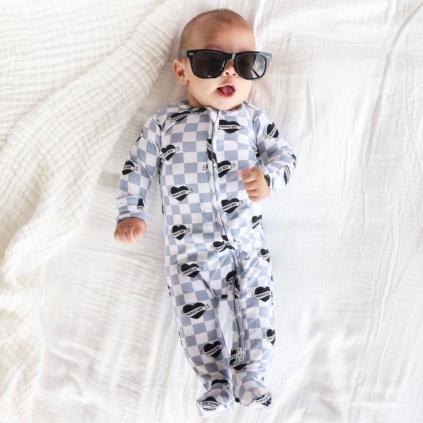 Mama's Boy Zipper Footie