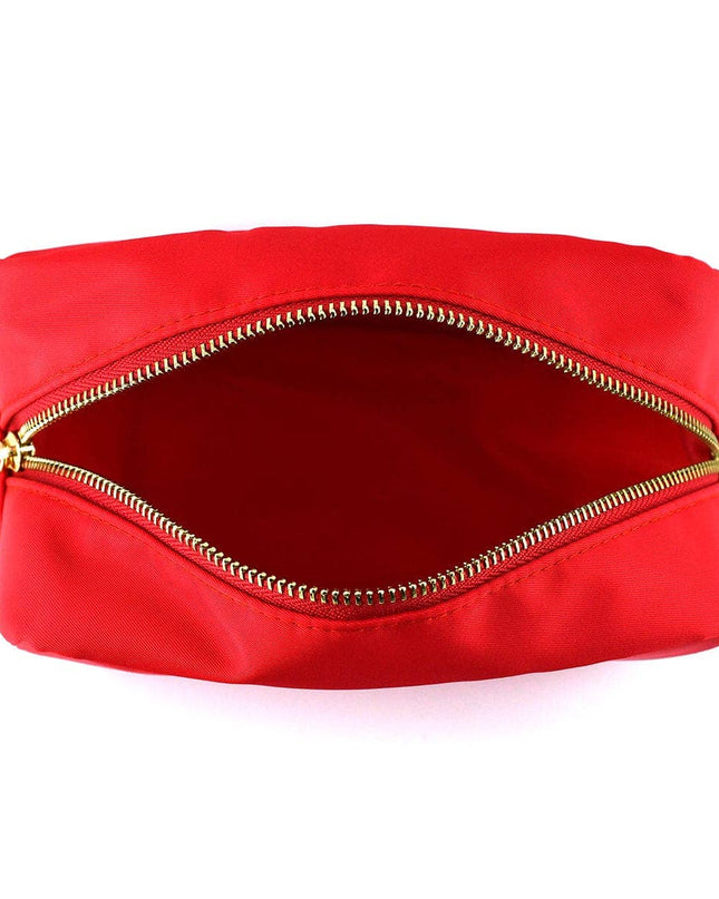 Personalized Emma Round Zippered Nylon Cosmetic Pouch Bag