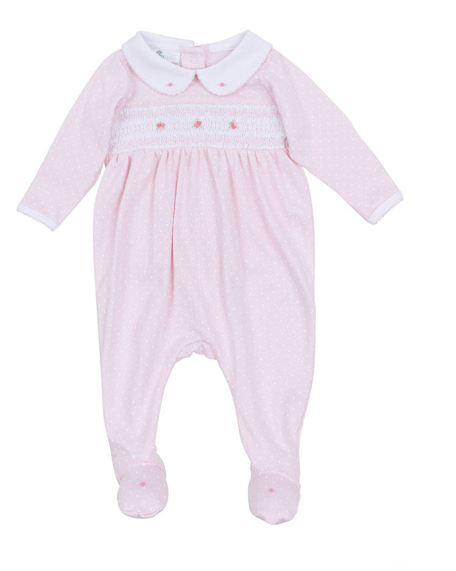 Mia's Classics Smocked Footie - Pink