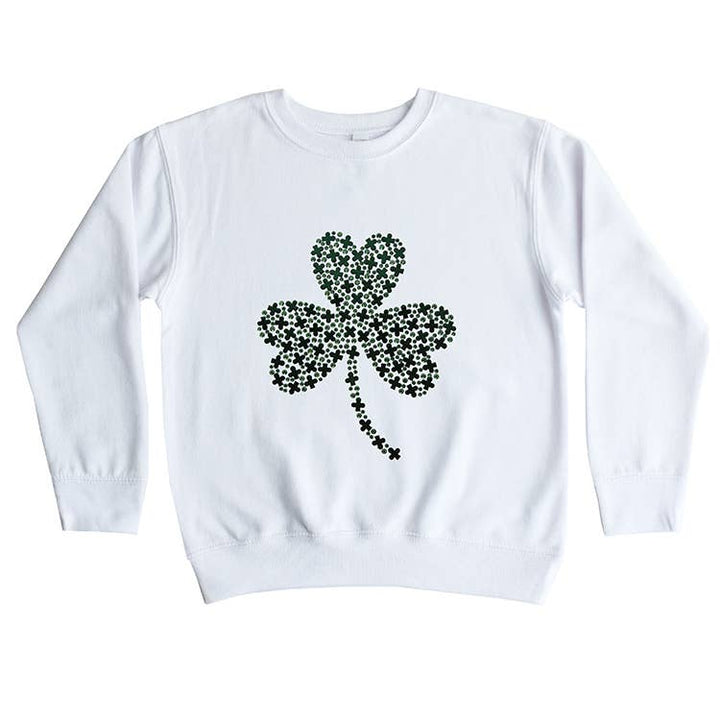 Beaded Shamrock on Sweatshirt