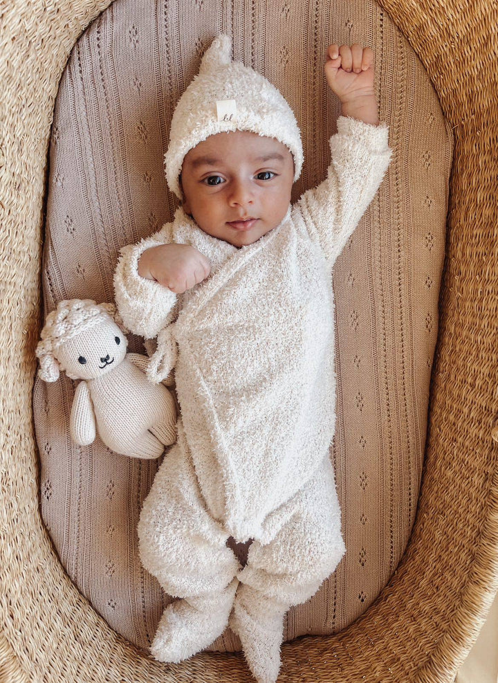Luna + Luca Cozy Teddy Kimono Set - Cream