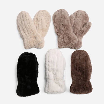 Faux Fur Mittens