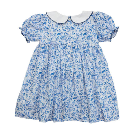 Halloween Toile Smocked Dress
