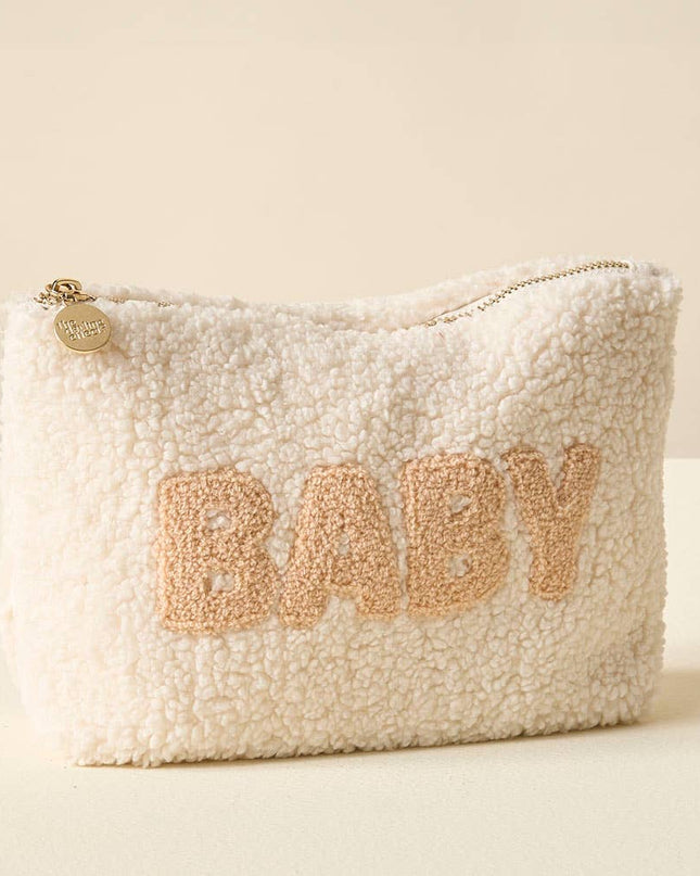 Cream Teddy Pouch - Baby