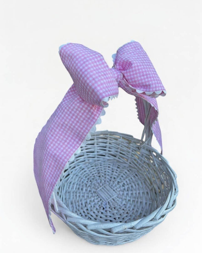 Custom Gingham Bow with Trim