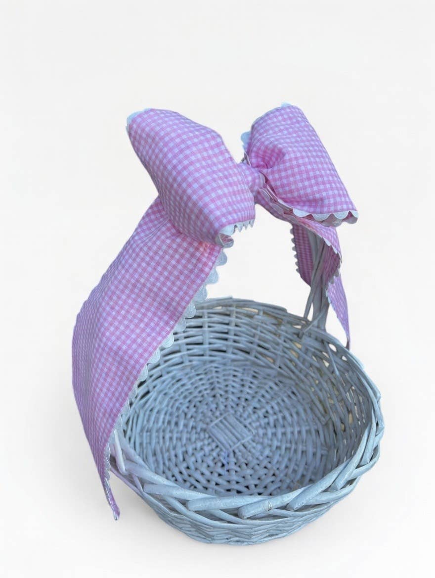 Custom Gingham Bow with Trim