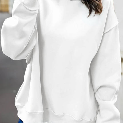Personalized Oversized Mock Neck Sweatshirt