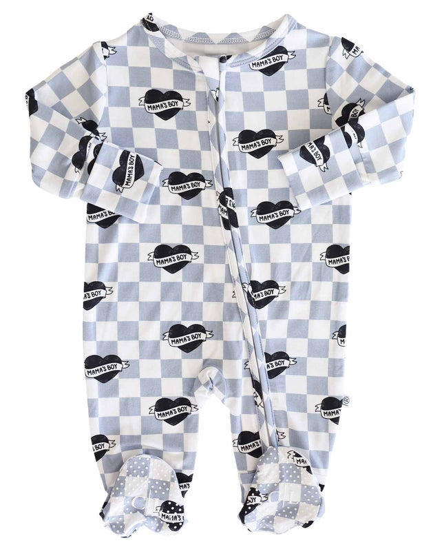 Mama's Boy Zipper Footie
