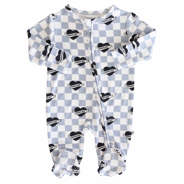 Mama's Boy Zipper Footie