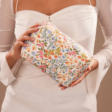FLORAL TOILE PATTERN MAKEUP COSMETIC POUCH BAG | 40P562