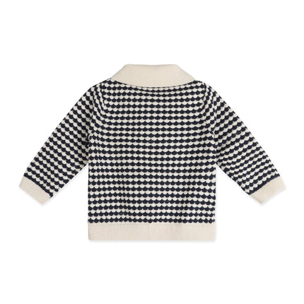 Leo Textured Knit Polo Baby Pullover & Pant (Organic Cotton)