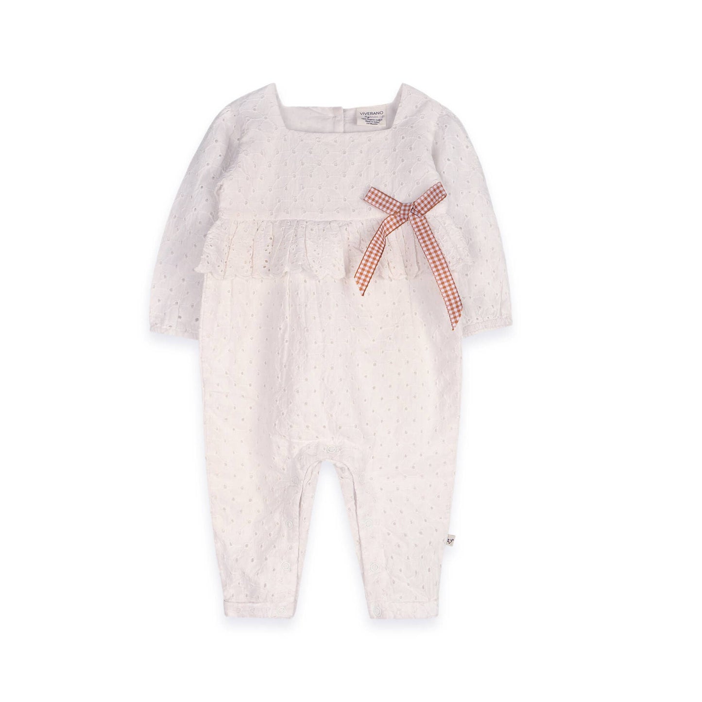 Astrid Schiffli Baby Jumpsuit & Headband Set