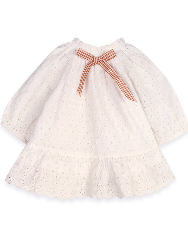 Solene Schiffli Lace Baby Dress & Bloomer