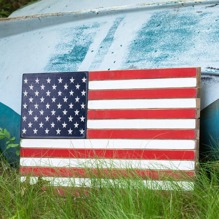 Classic Wooden American Flag