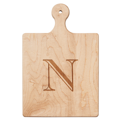 Artisan Maple Paddle Board | Single Letter Monogram | 9"x6"