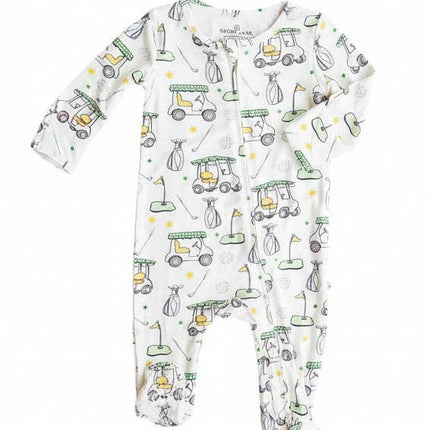 Country Club Cuties Zipper Footie | Blue