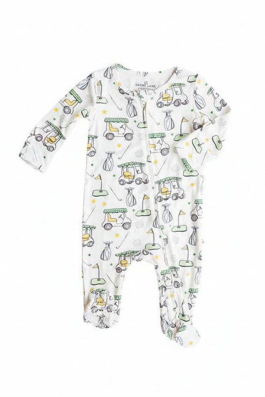 Country Club Cuties Zipper Footie | Blue