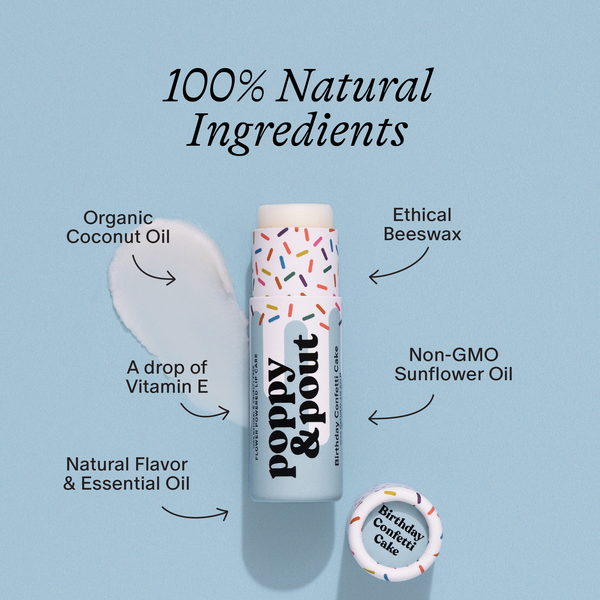 Lip Balm - Birthday Confetti Cake - Blue
