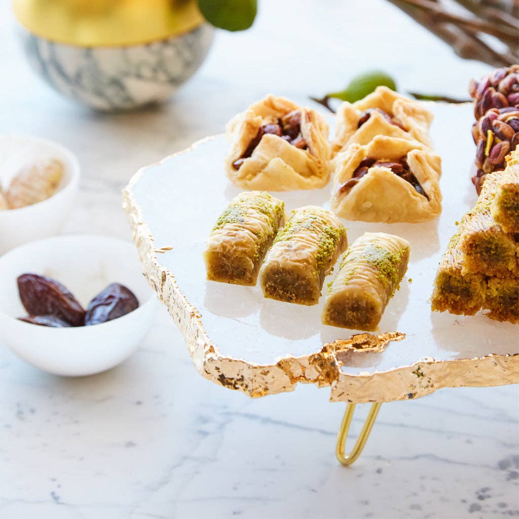 Torta Cake Stand, Crystal & Gold