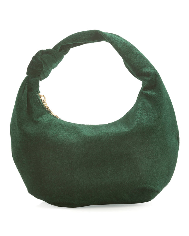 CHRISSY KNOTTED VELVET TOP HANDLE BAG
