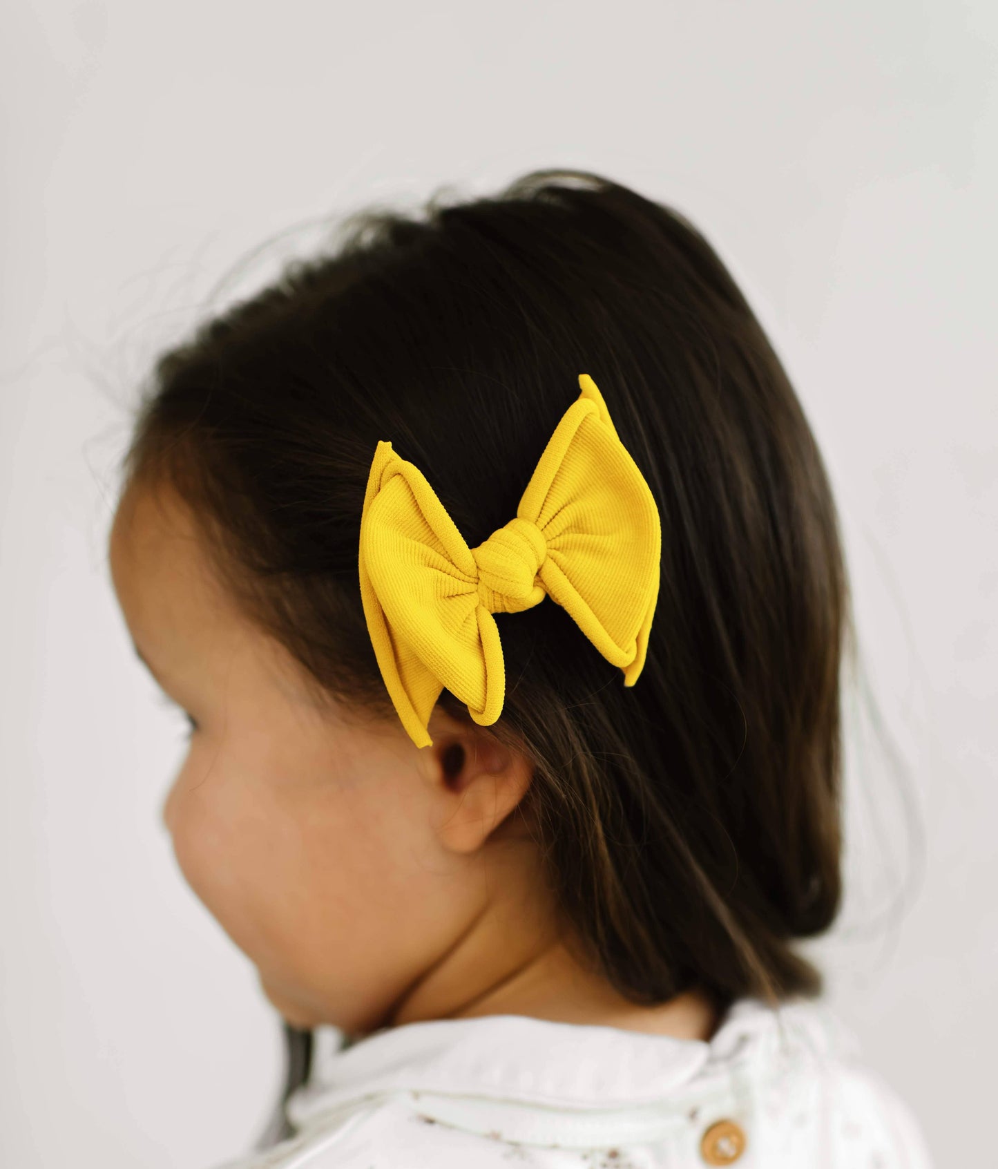 Baby Clips Softy Nylon Bow Hair Clips - 2 Pack