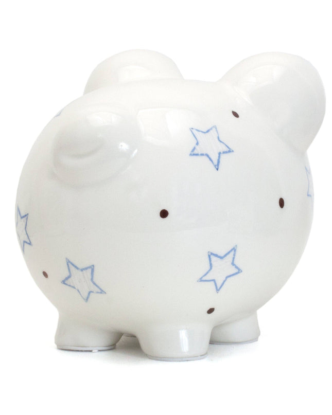 Personalized Blue Star Large Piggy Bank