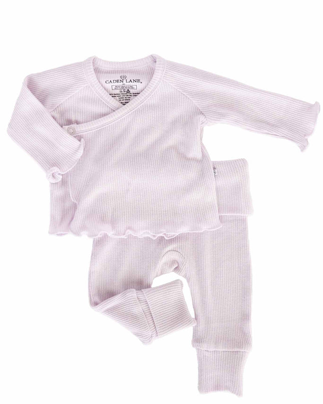 2pc Waffle Crossover Top & Bottom | Barely Orchid