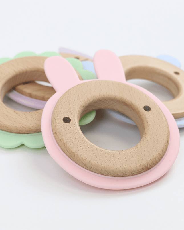 Lion Silicone and Wood Teether