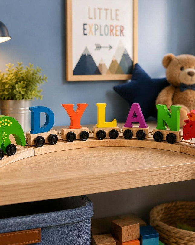 Wooden Name Train Piece – Choose Your Style