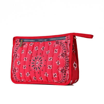 Bandana Print Pouch -Beau Red