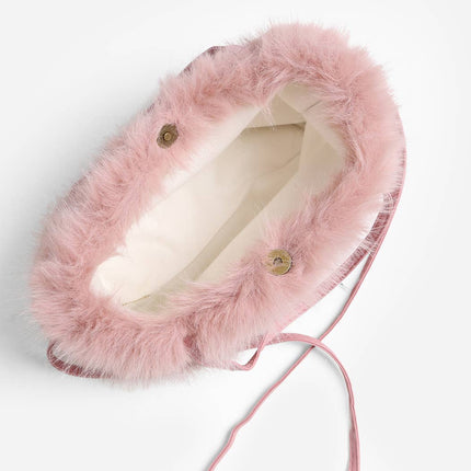 Faux Fur Mini Handbag