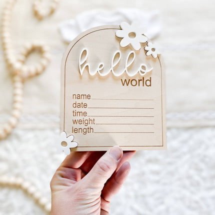 Wooden Monthly Milestone Set - Daisy