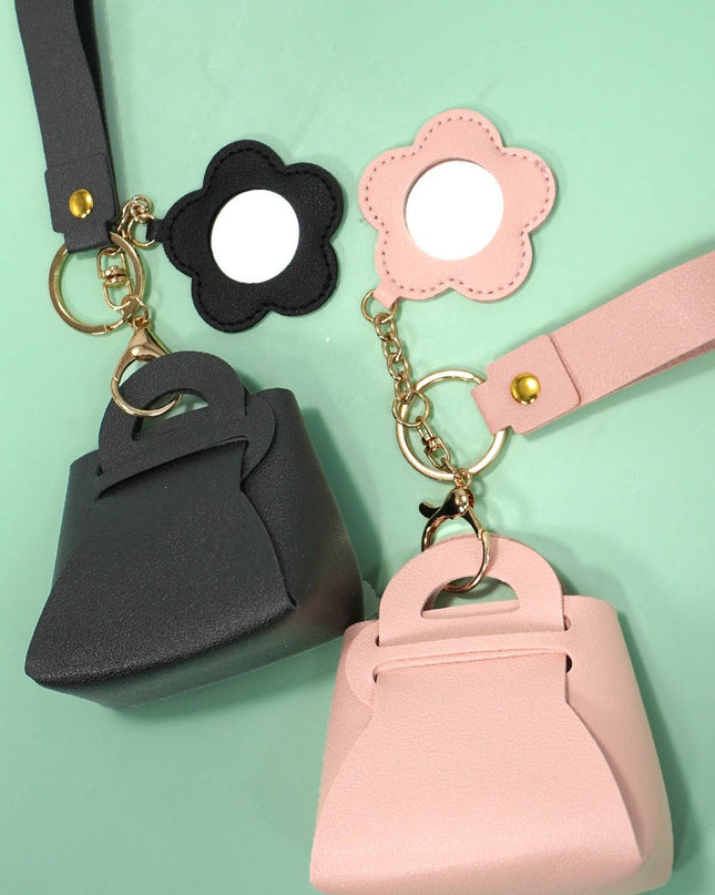 TRENDING VEGAN LEATHER PURSE BAG CHARM KEYCHAIN | 40KC124