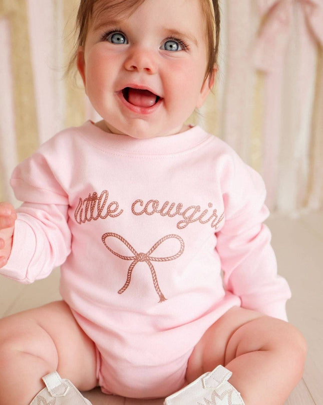 Little Cowgirl Western Long Sleeve Romper - Baby Clothing