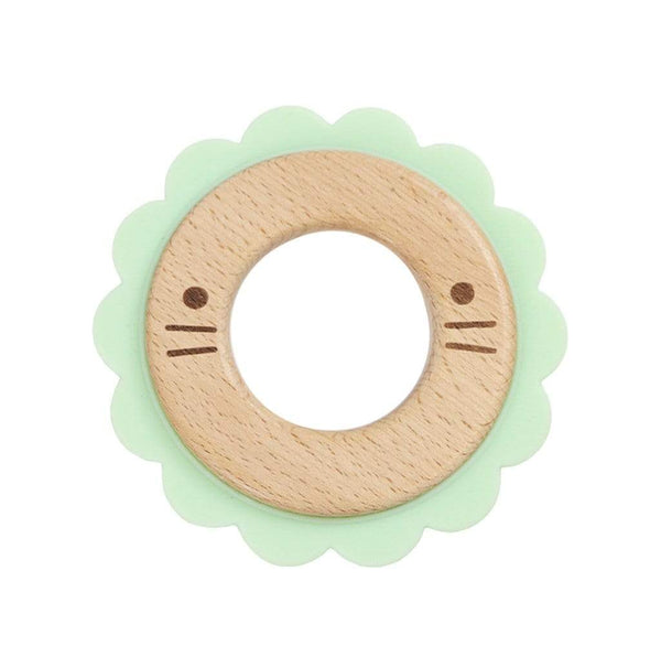Lion Silicone and Wood Teether