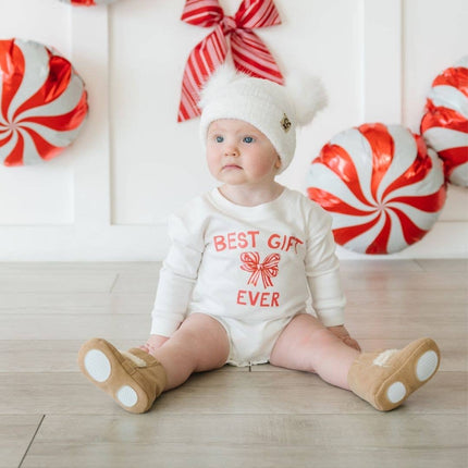 Best Gift Ever Christmas Long Sleeve Romper