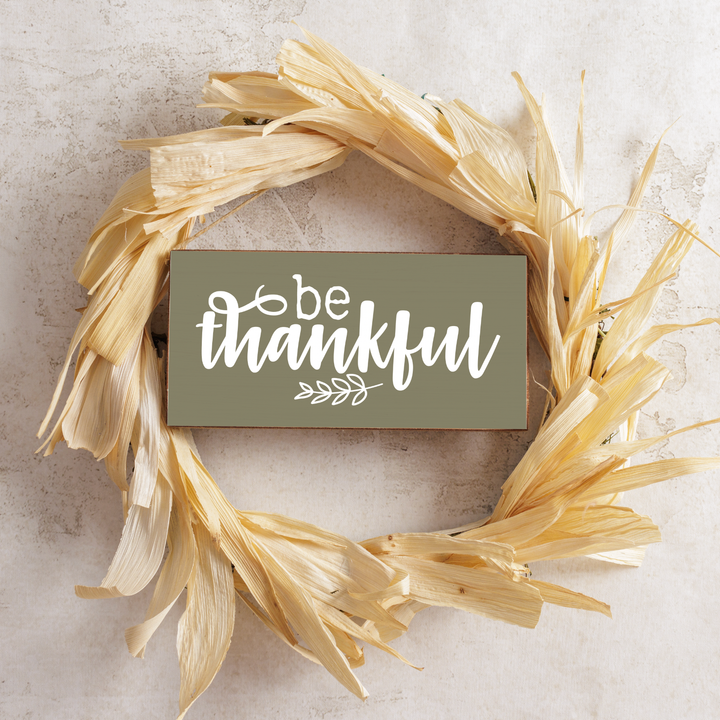 Be Thankful Twine Hanging Sign