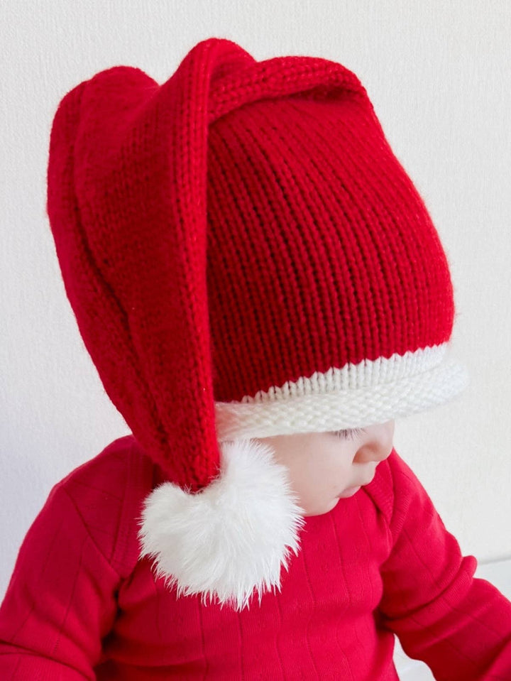 Santa Knit Hat - Red