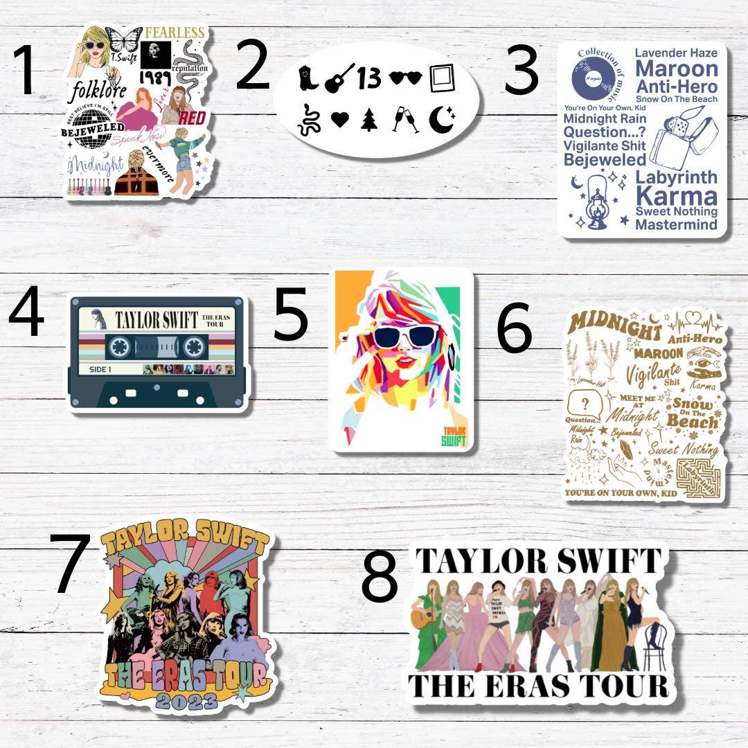 Taylor Swift 5 Sticker/Magnet: Glossy Vinyl