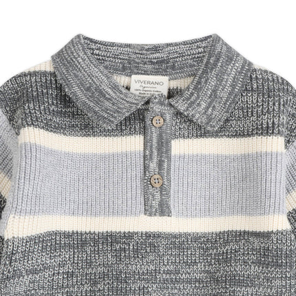 Rugby Stripe Polo Knit Baby Pullover & Pants Set