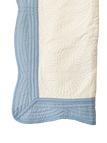 White With Blue Border