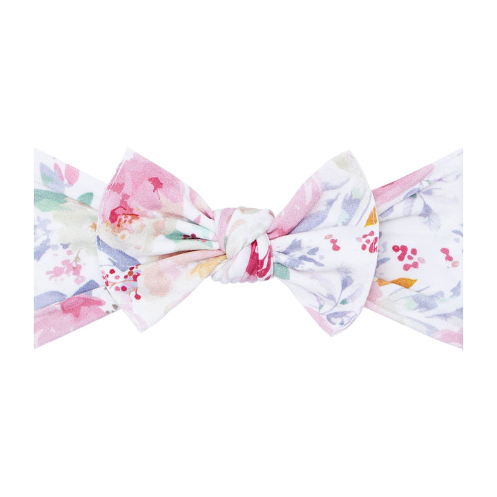 Printed Knot soft nylon headband: Magnolia