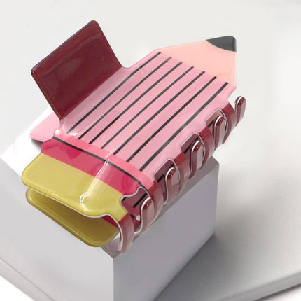 Jumbo Fun School Pencil Hair Claw Clips