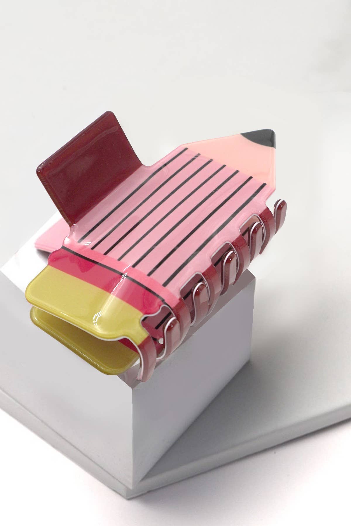 Jumbo Fun School Pencil Hair Claw Clips