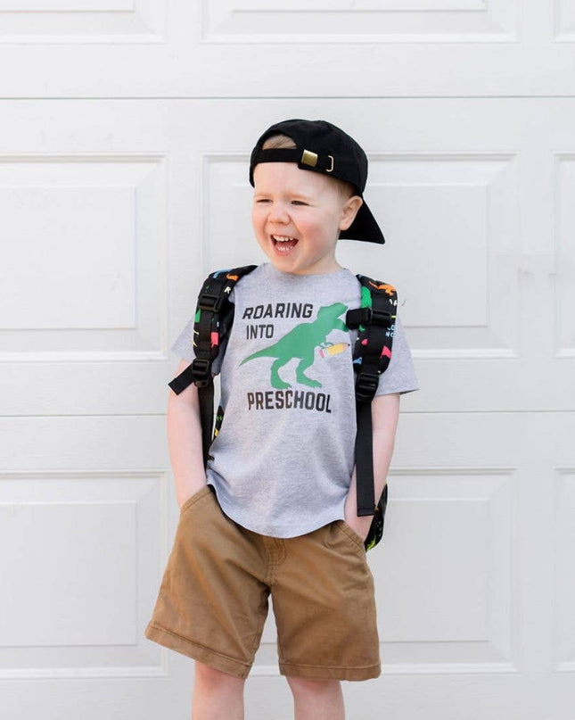 Roaring Into Preschool T-Shirt - Back To School Kids Tee