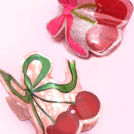 Cherry Hair Claw Clips