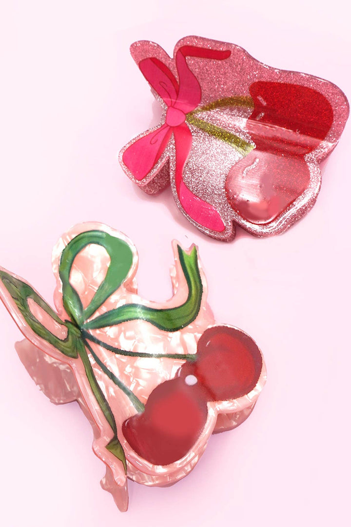 Cherry Hair Claw Clips