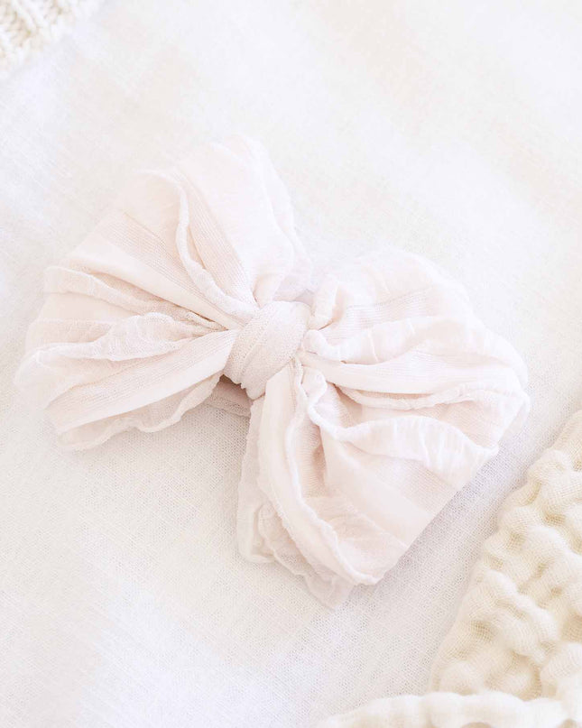 Large Ruffle Knit Bow | Purples