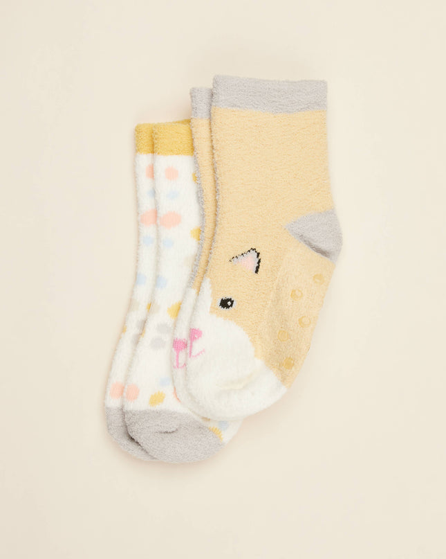 Marshmallow Bear Crew Socks
